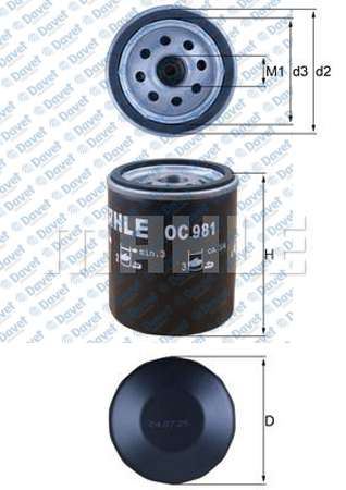 MAHLE OC981 Yag Filtresi Fiesta-Cmax-Focus-Mondeo-Ka